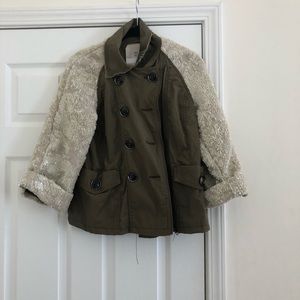 Army green jacket w sequin sleeves